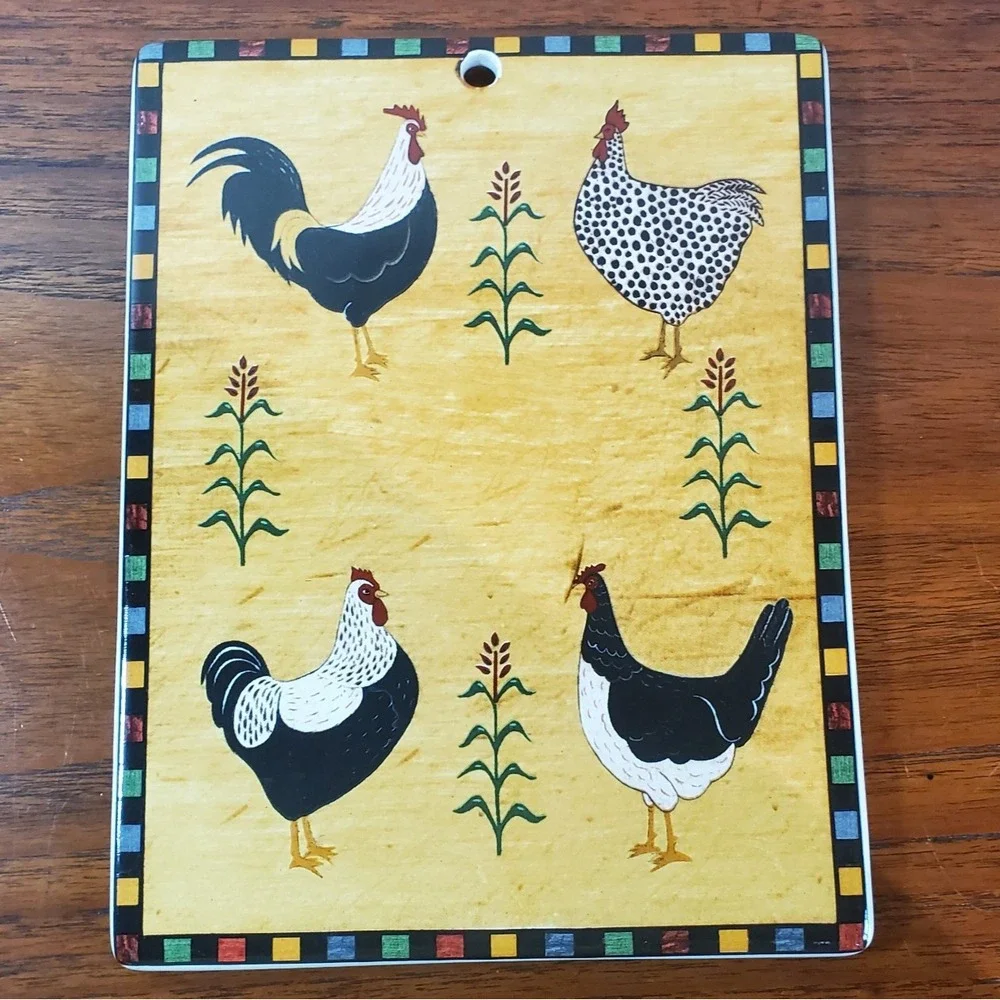 Warren Kimble Sakura Country Quartet Trivet, 6.625x 8.5 inches